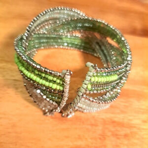 Beaded cuf style bracelet